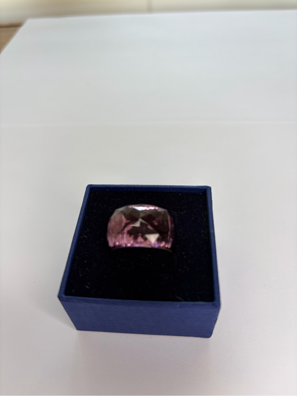 Swarovski Pink Crystal “Nirvana”Faceted Dome Ring - Picture 6 of 16